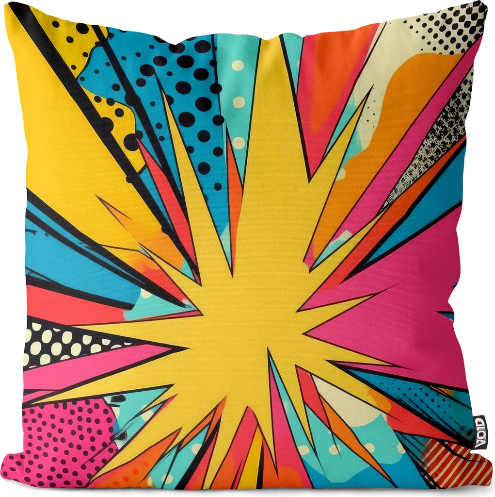 VOID Pop Art Explosion Comic Kissenbezug Kissenhülle sofa couch wohnzimmer dekoration wasserfest Outdoor Garten Kissen bezug deko