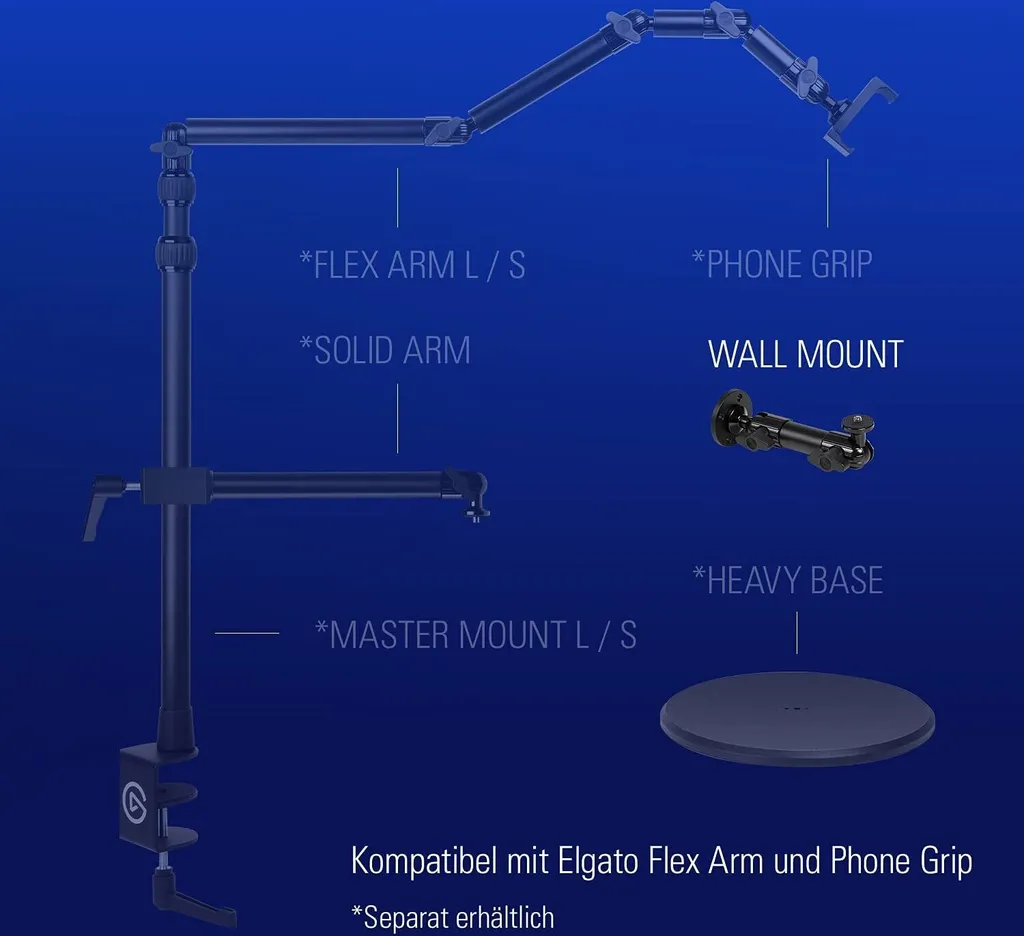 Support Mural de Fixation Elgato Wall Mount pour Studio et Streaming - 7