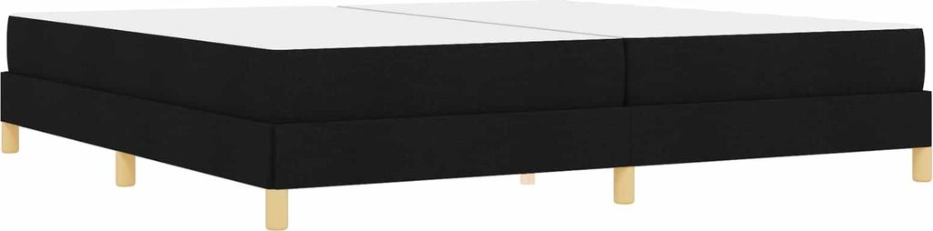 vidaXL Boxspringbett mit Matratze Schwarz 200 x 200 cm Stoff