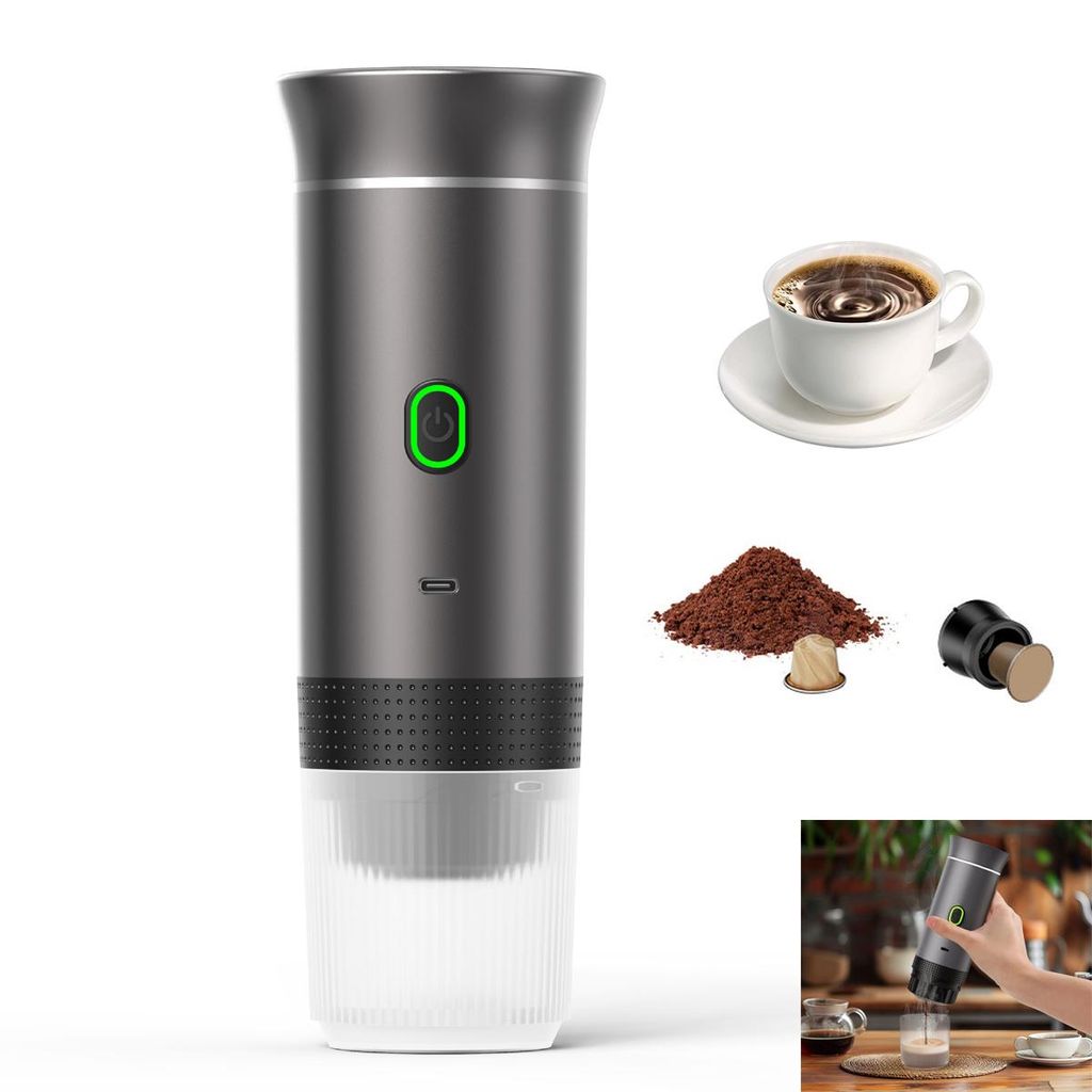 Tragbare Espressomaschine 3-in-1 USB-C – Reisekaffeemaschine für Camping & Wohnmobil | Kompakt & mobil