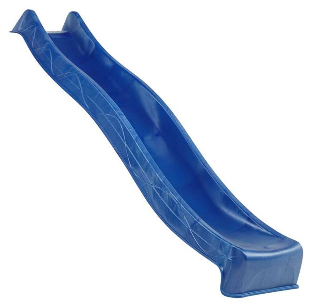 Doppelschaukel mit Podest KDI inkl. Rutsche blau + 2 Schaukelsitze blau