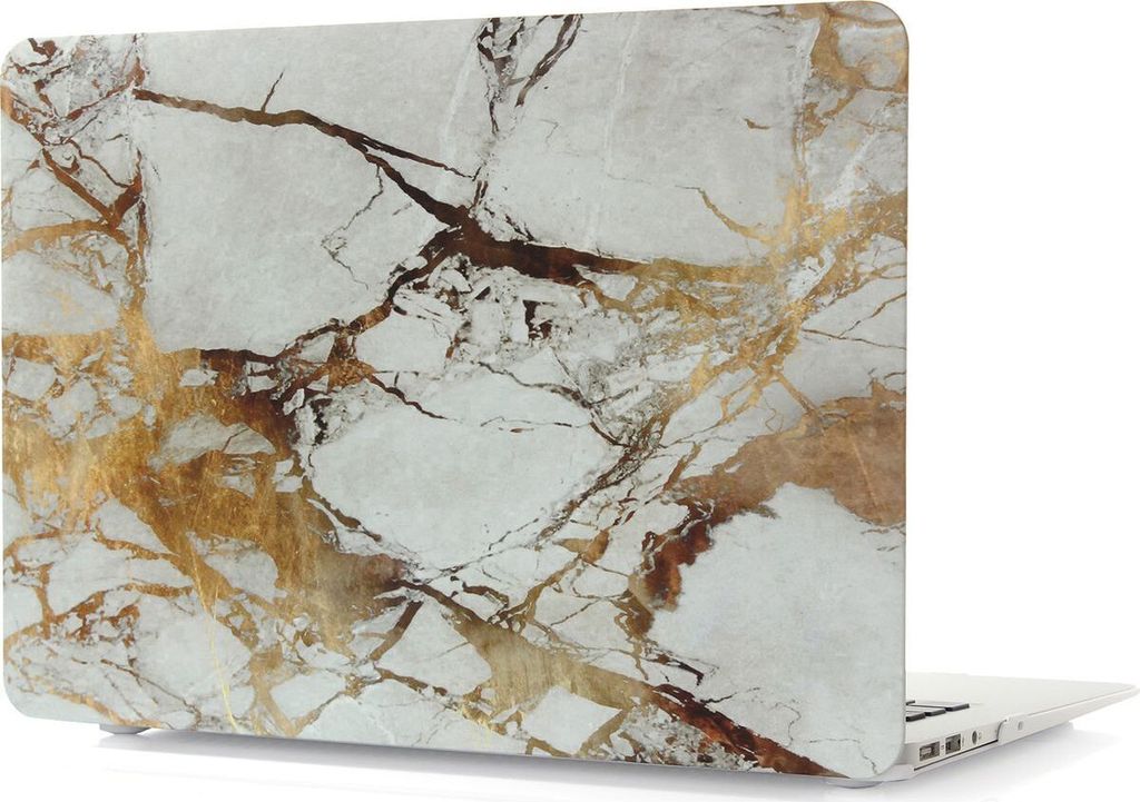 Mobigear Marble MacBook Pro 13 Zoll (2016-2023) Hardcase Hülle MacBook Case - Braun - Model A1706 / A1708 / A1989 / A2159 / A2289 / A2251 / A2338