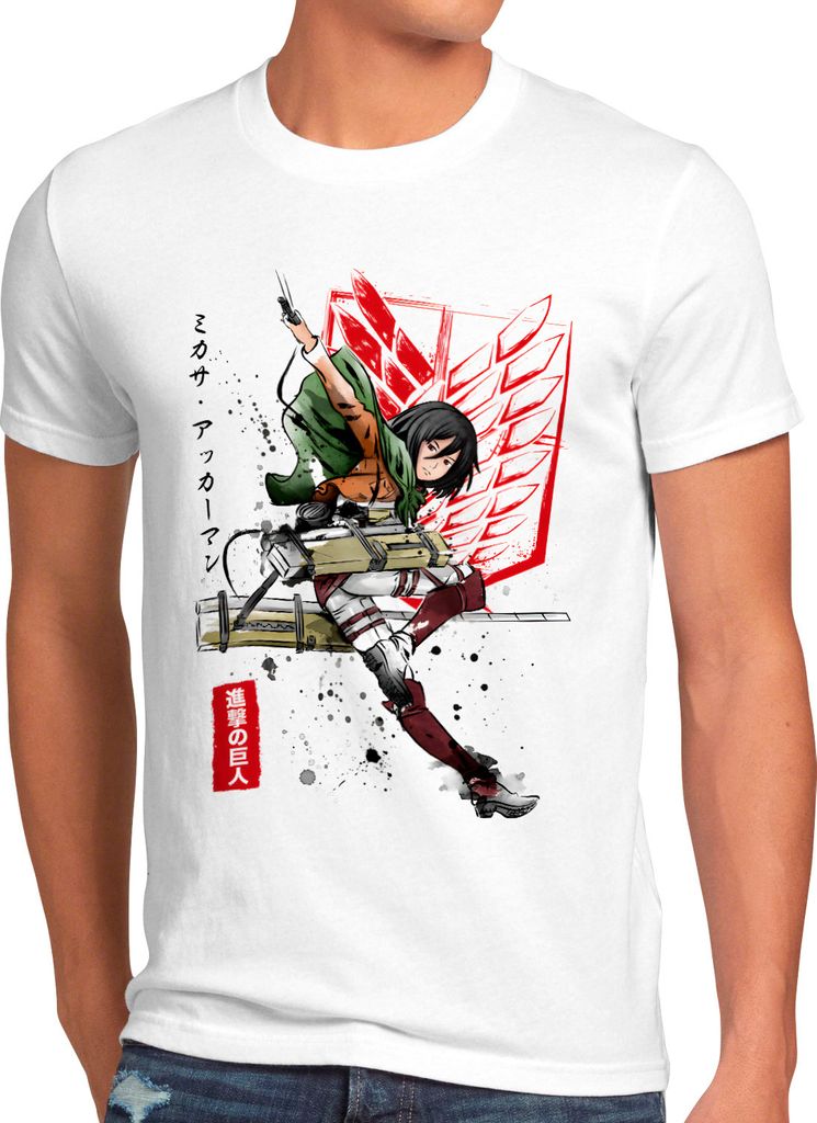 A.N.T. Mikasa Soldier Herren T-Shirt attack anime japan manga on titan aot