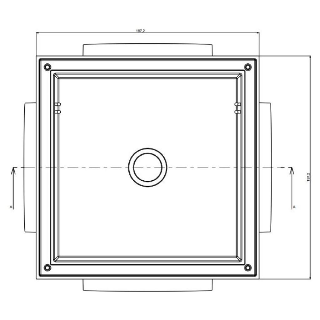 Revisionsschacht Kontrollschacht 200 x 200 x 200 mm mit Produktbild 9