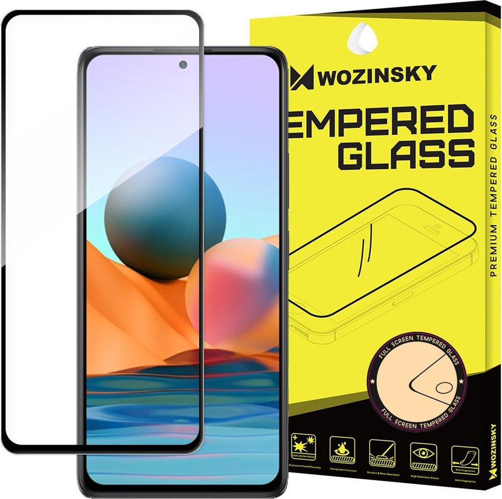 cofi1453 5D Schutz Glas kompatibel mit XIAOMI REDMI NOTE 10 PRO Curved Panzer Folie Vollständig Klebend und Abdeckung