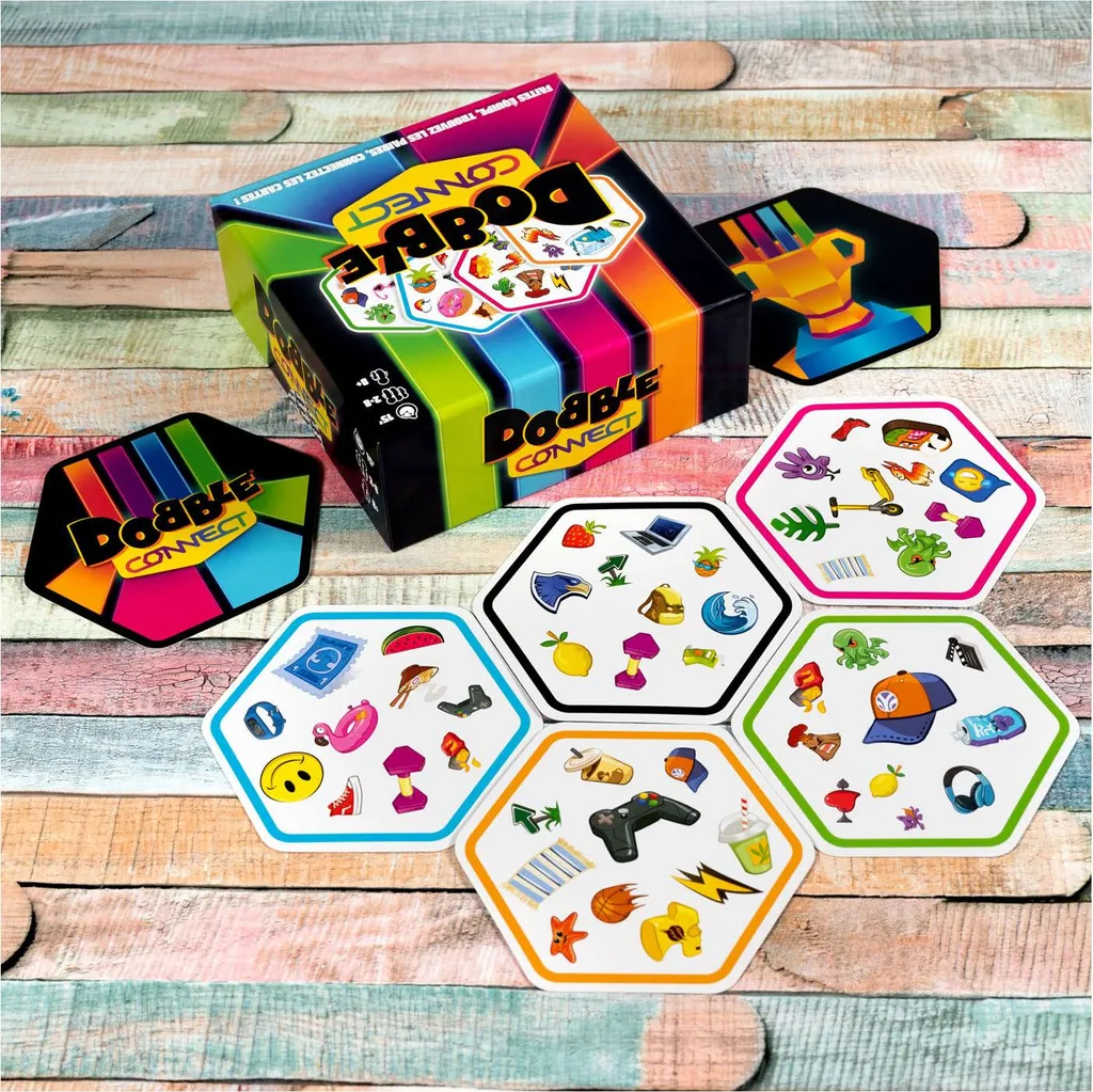 Asmodee Dobble Connect Card : Jeu de Cartes de Réflexion et Rapidité