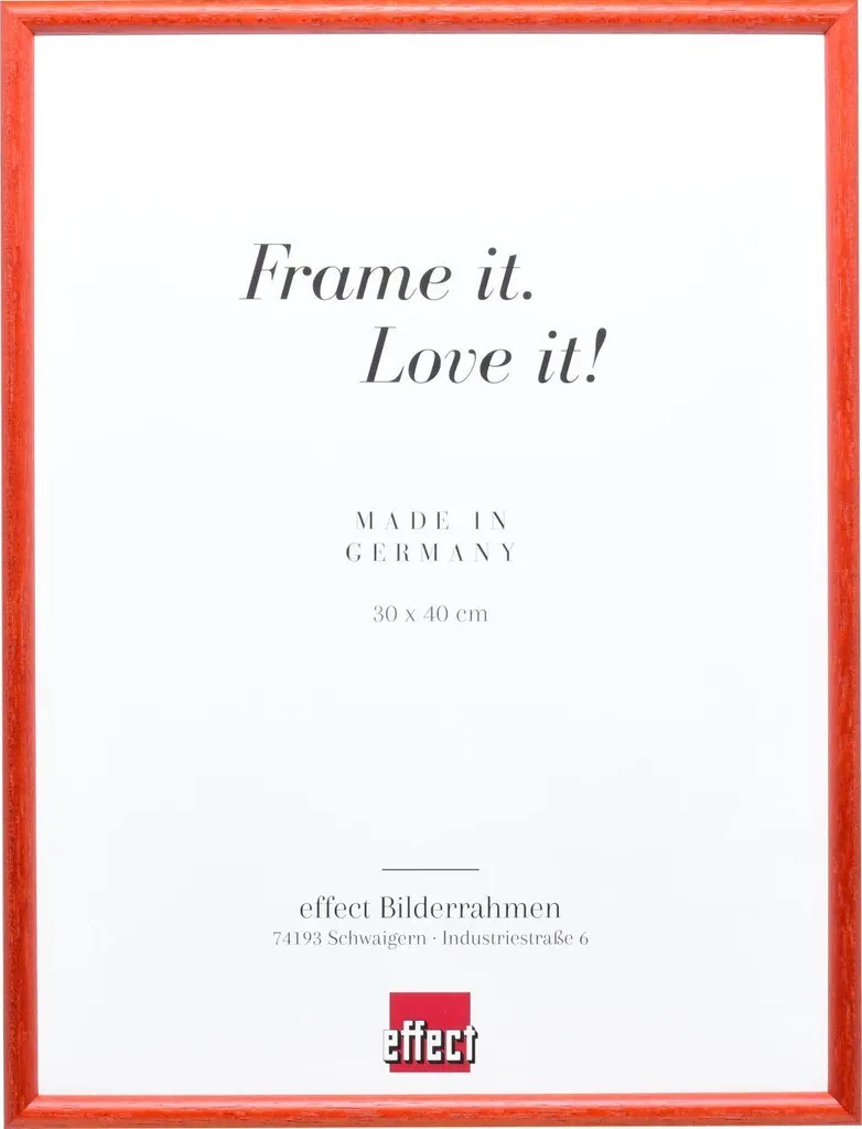 Cornice in Legno Vero Rosso 20x28 cm con Vetro Speciale Museum