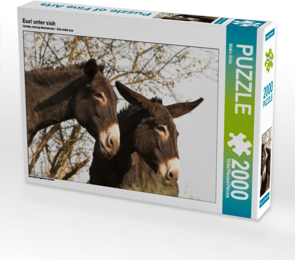CALVENDO Puzzle Esel unter sich 2000 Teile Puzzle quer | 2000 Teile Lege-Größe 90x67cm Foto-Puzzle für glückliche Stunden