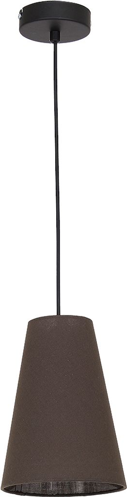 Pendelleuchte Modern "Tubles" Braun gewebter Stoff Metall Produktbild 
