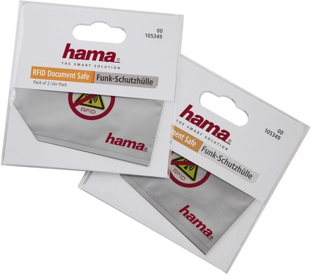 hama RFID Schutzhülle 2er Pack Maße: (B)87 x (H)63 mm