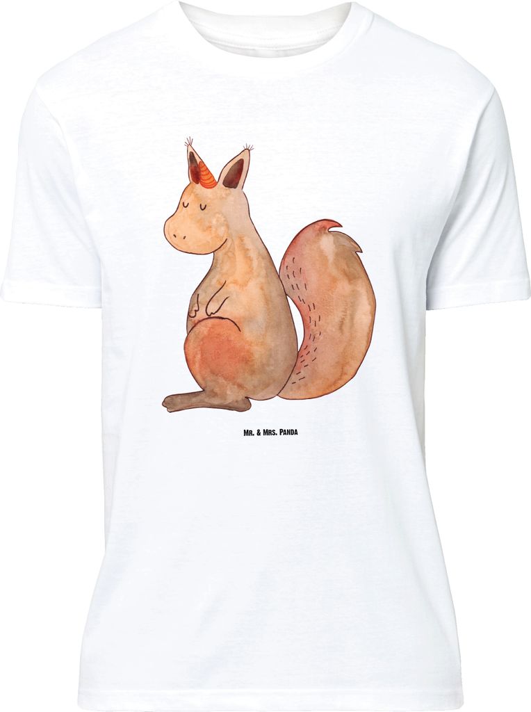 Mr. & Mrs. Panda S T-Shirt Einhorn Glauben - Weiß - Geschenk, Einhörner, Tshirt, Eichhörnchen, Shirt, Eichhorn, Einhörnchen, mit Spruch, oberte...