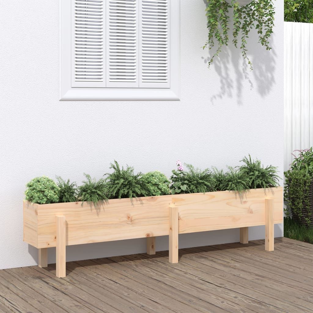 Hochbeet 160x30x38 cm Massivholz Kiefer