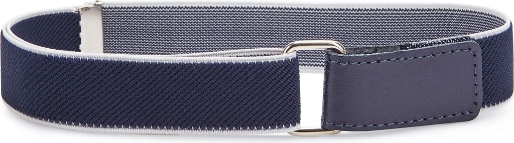 Ladeheid Kinder Gürtel Elastik-Gürtel 1-12 Jahre 34-90 cm P15 (Dunkelblau/Weiß, 0-2 Jahre)