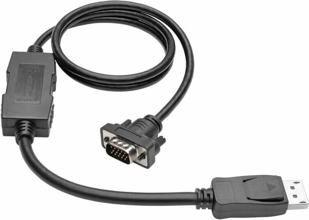 Eaton Tripp Lite Series DisplayPort 1.2 to VGA Active Adapter Cable (DP with Latches to HD15 M/M), 3 ft. (0.9 m) - Videokabel - DisplayPort (M) zu ...