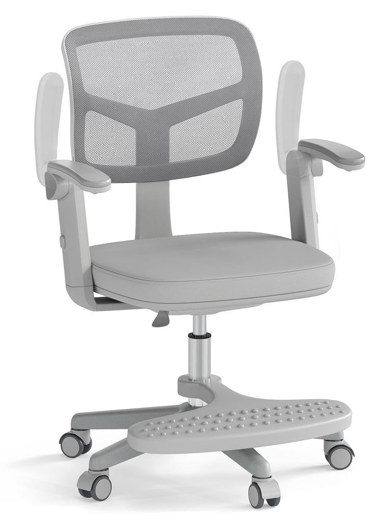 Kinderschreibtischstuhl, höhenverstellbar 41-52 cm, Grau