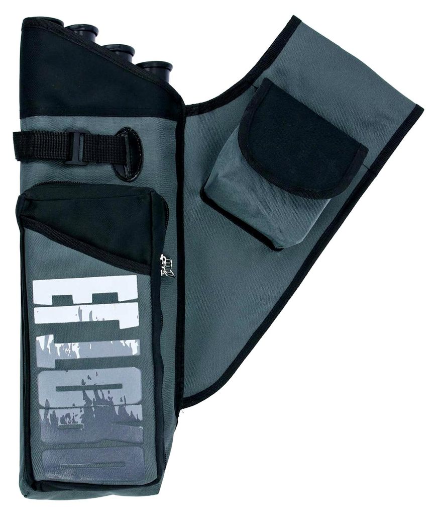 Sport Deluxe II Seitenköcher - Hochwertiger Seitenköcher für Pfeile - Strapazierfähig, Verstellbare Gurte, Praktische Taschen - Ideal für Boge...
