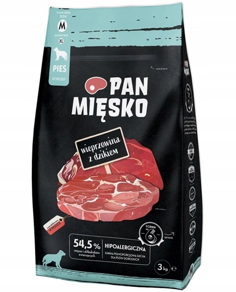 PAN MEAT Schweinefleisch mit Wildschwein 3kg Chips M