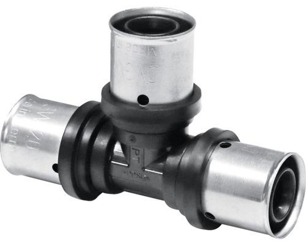 Pipetec PPSU Press-T-Stück allseitig 16 x 2mm für Alu Produktbild 