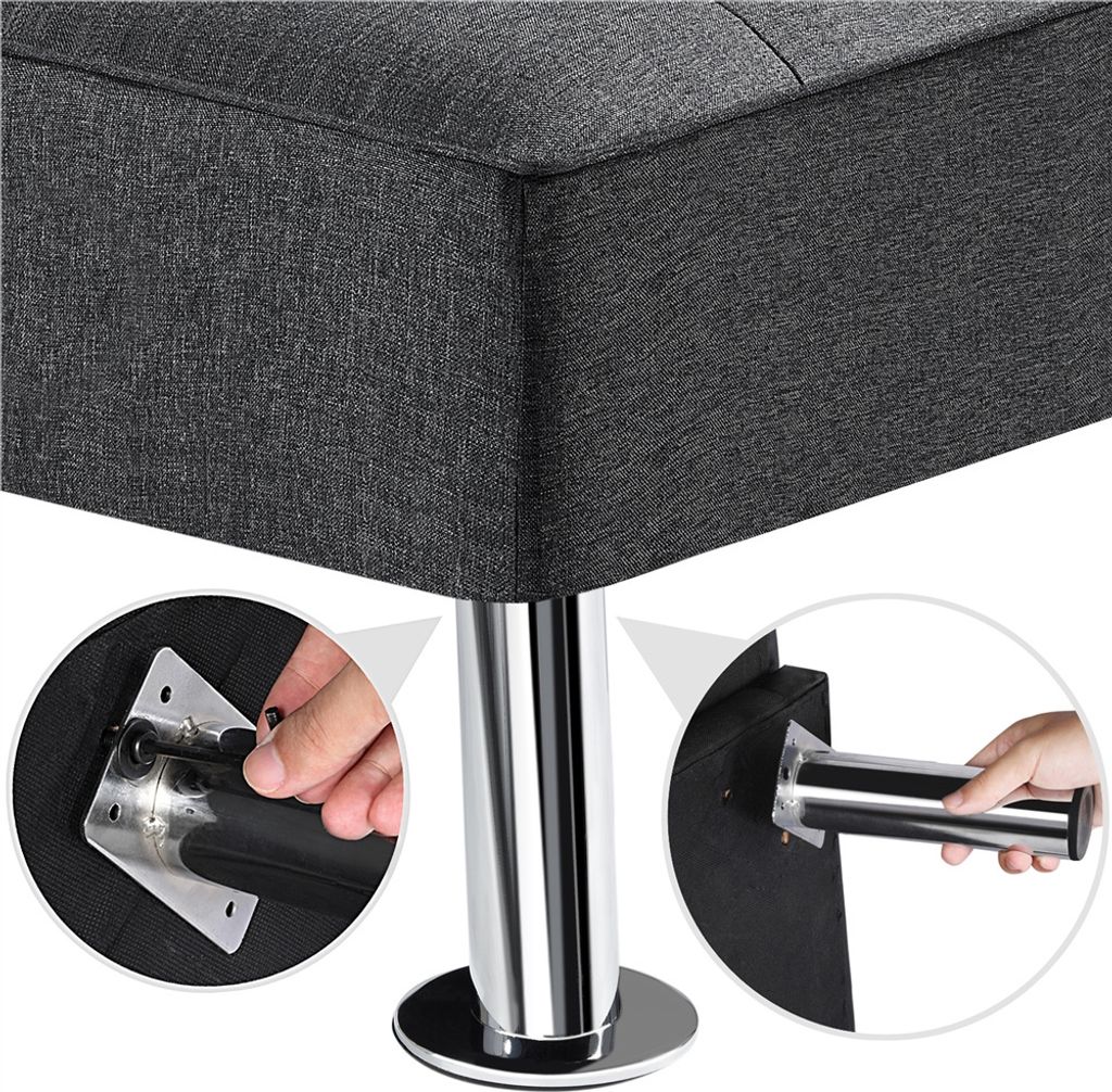 Yaheetech 3-Sitzer Schlafsofa Sofabett mit 166 × 92 cm Produktbild 12