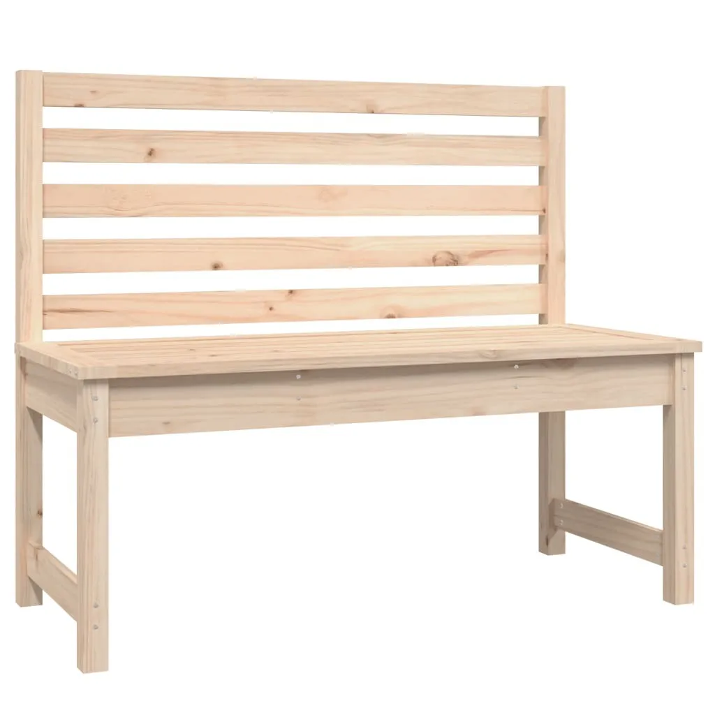 Panchina Rustica 109 cm in Pino Massello | Arredo Giardino Tradizionale