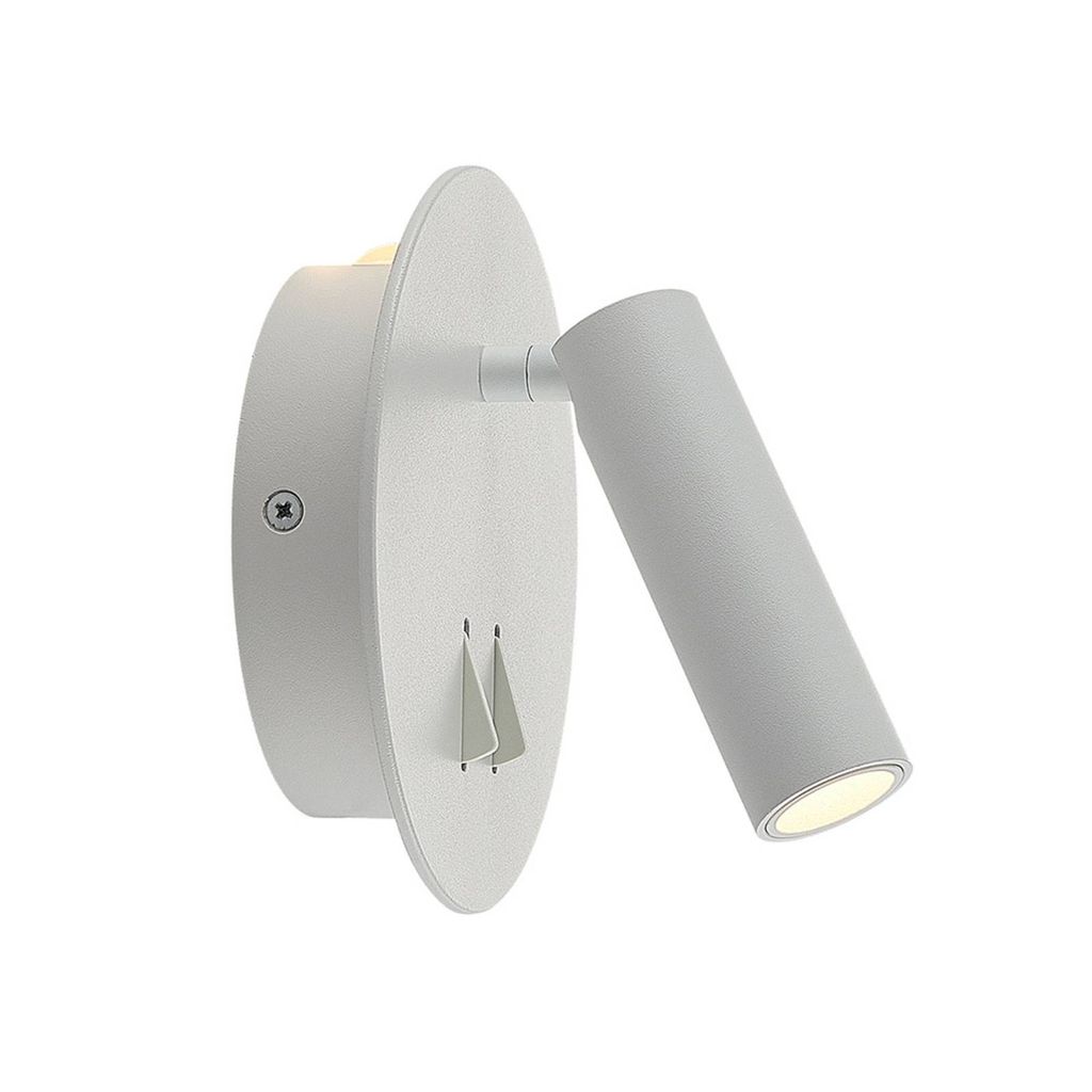 Lucande LED-Wandleuchte Magya, weiß, Ø 14 cm, verstellbar