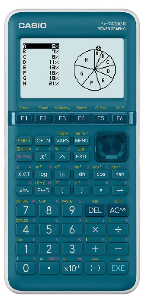 Casio FX-7400GIII Grafikrechner Cyan Display 21 Stellen Image du produit 