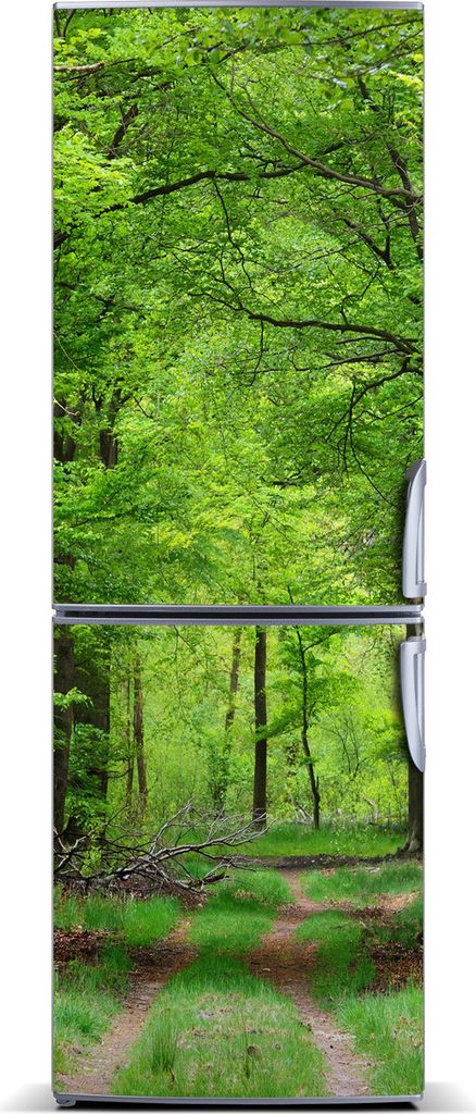 Tulup Kühlschrankdekoration - Magnetmatte - 60 cm x 180 cm - Magnet auf dem Kühlschrank - Grüner Wald