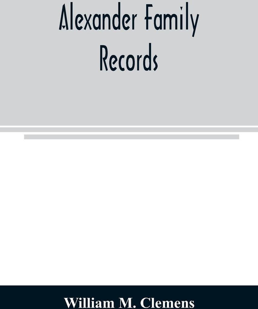 Alexander family records