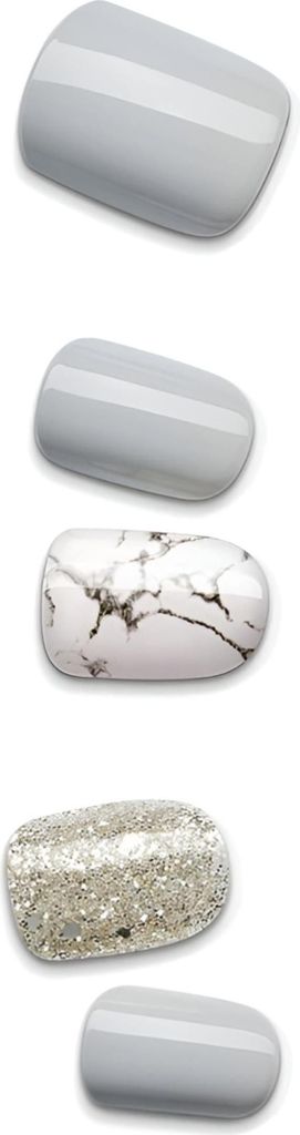 Künstliche Nägel Marmor/Grau/Glitzer x30 S Kiss Produktbild 