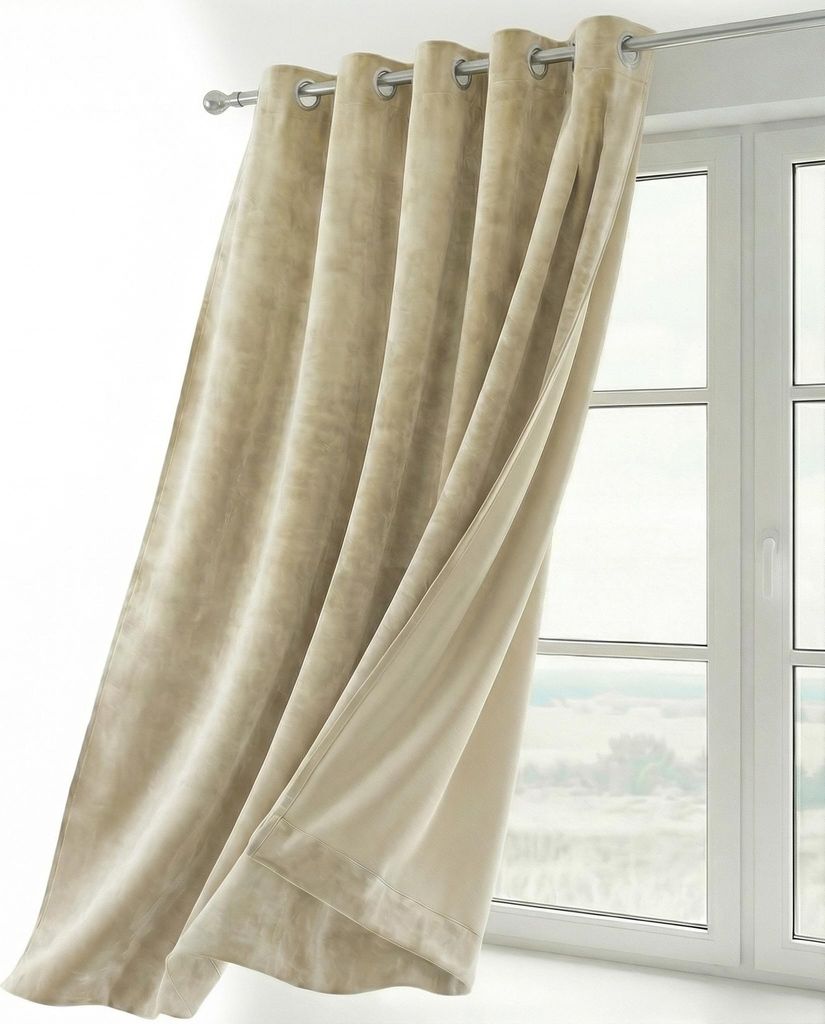 Tenda in velluto Beautex, con passanti, ideale per tende, Immagine del prodotto 
