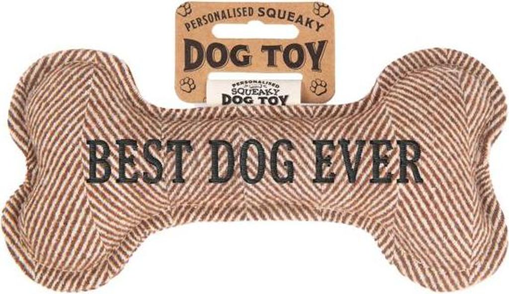 Quietschender Hunde Knochen form-Hundespielzeug Best Dog Ever -brown