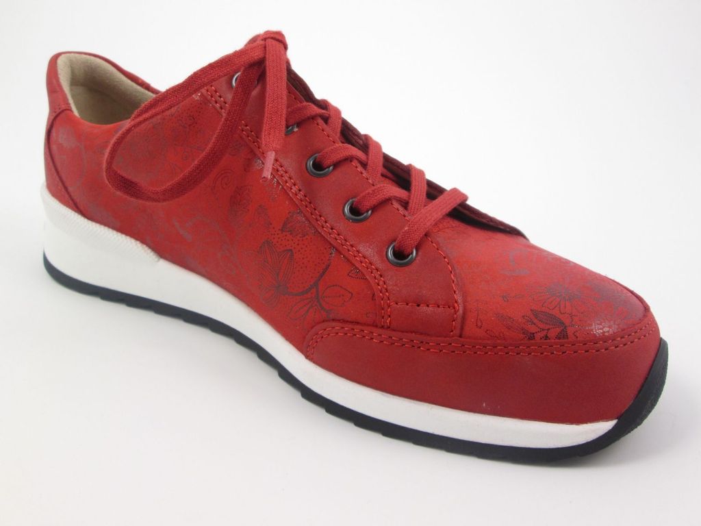 Finn Comfort Damen Schnürschuhe bequem rot Gr. 51/2