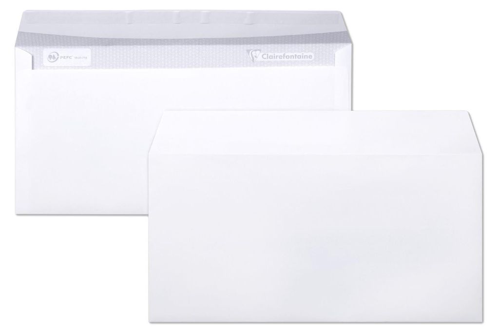 Clairefontaine Umschl Haftkl 110x220 DL 80g Pck 20