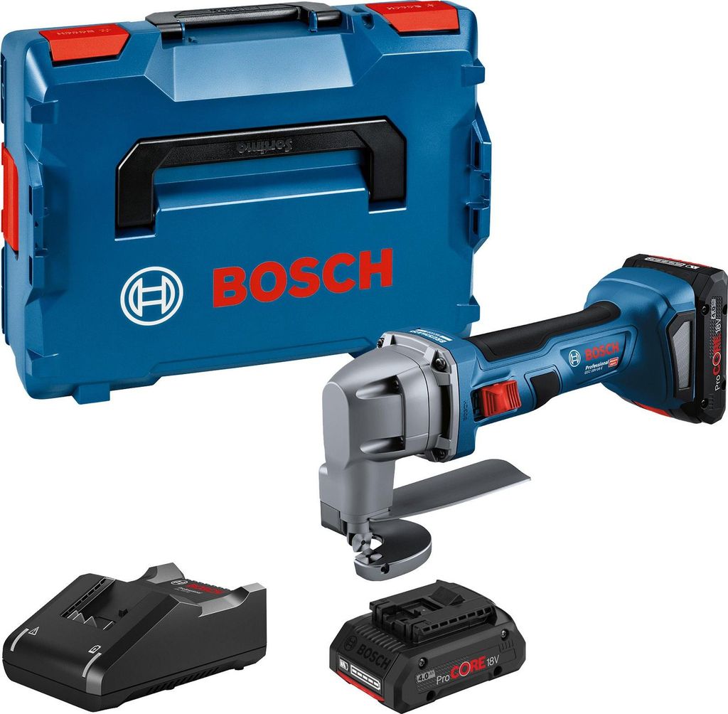 BOSCH Professional GSC 18V-16 E Akku-Blechschere 18,0 V, mit 2 Akkus