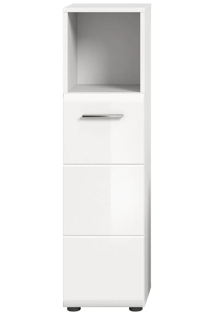 Colonne de salle de bain blanche 30x110x30 cm - Meuble midi moderne