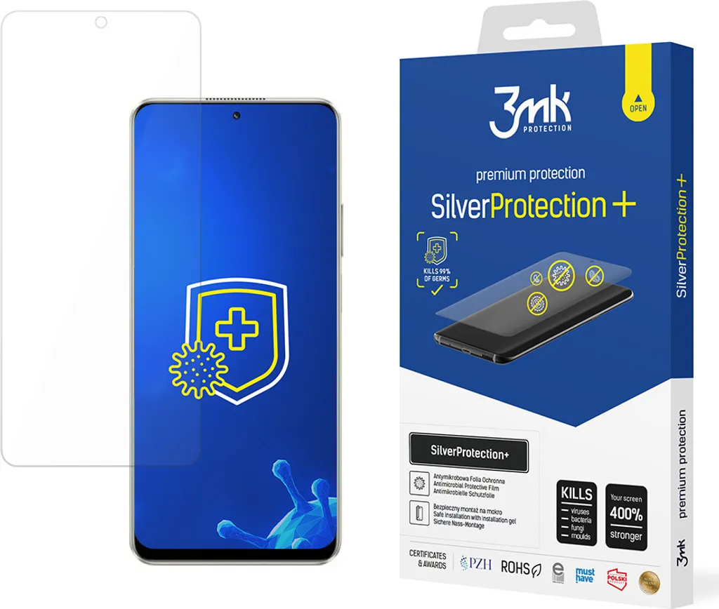 Realme 10 Pro Pellicola 3mk Silver Protection+ Antimicrobica Originale