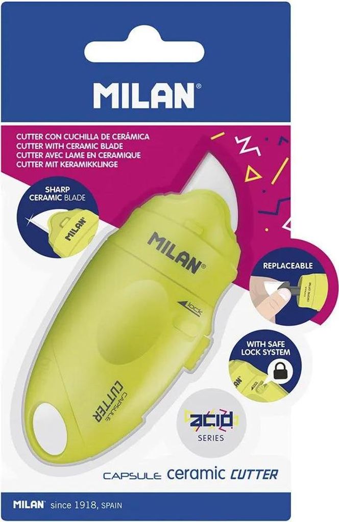 Milan Blisterpackung Kapsel Keramikmesser Klinge Säure-serie Durchsichtig Durchsichtig One Size