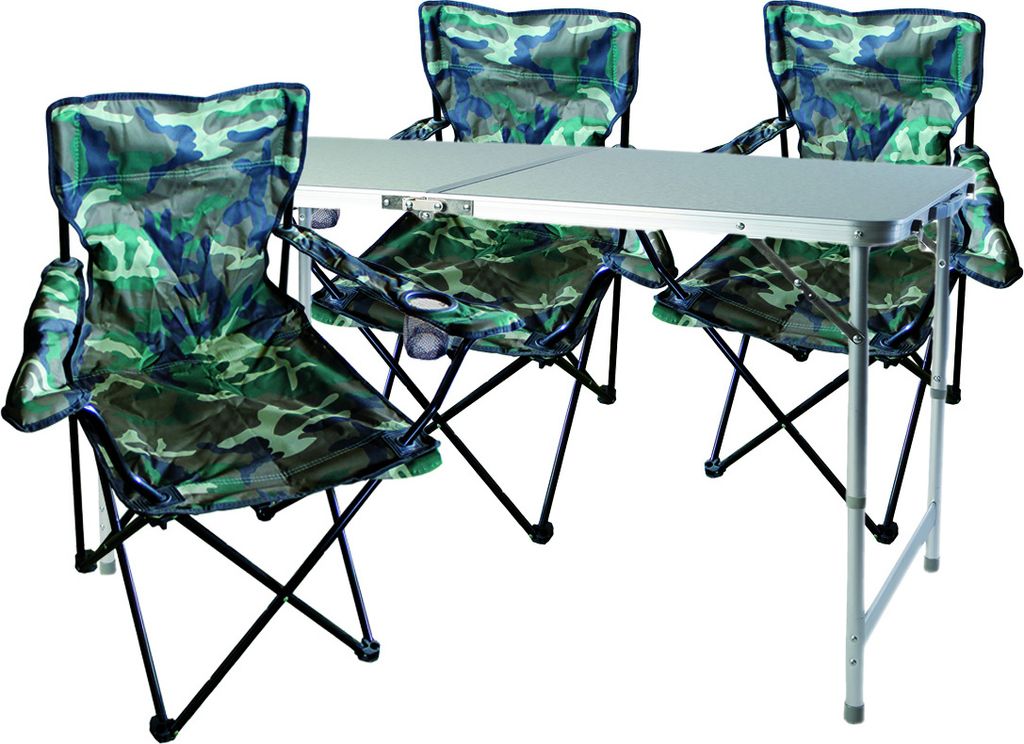 4-teiliges Campingmöbel Set Camouflage