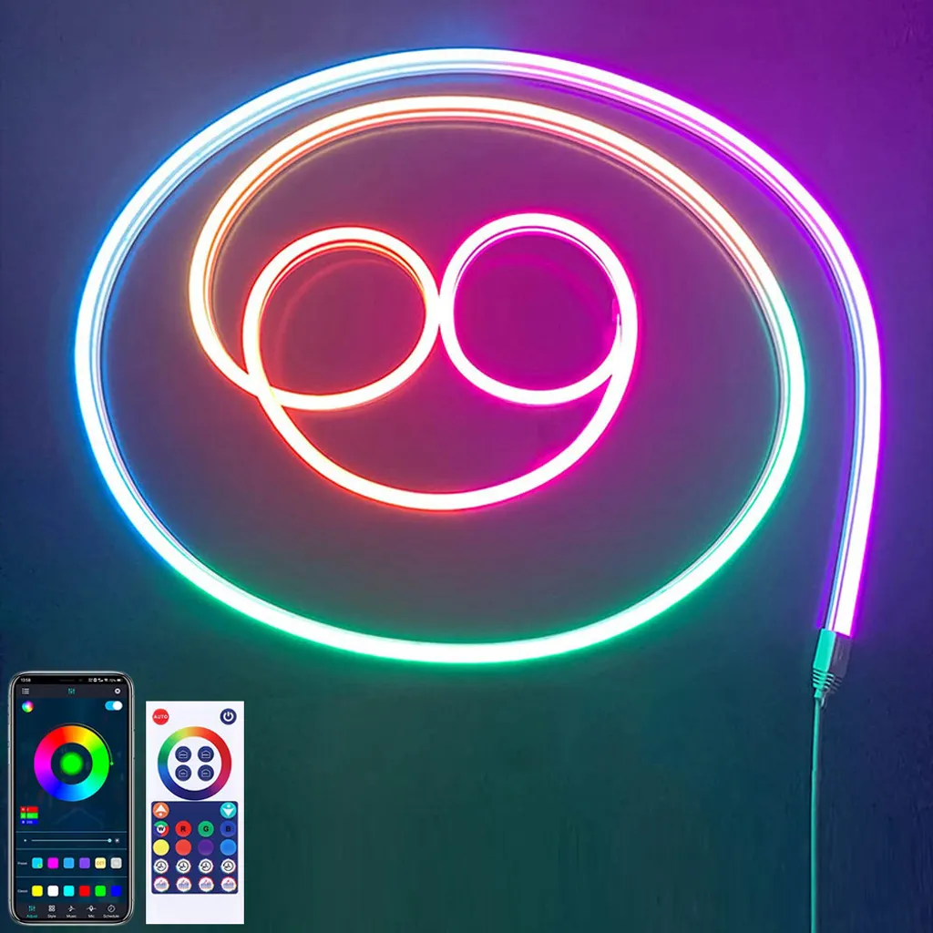 Neon LED RGBIC 3M 180 LED 20W Gaming Deco - Striscia Led Bluetooth IP65