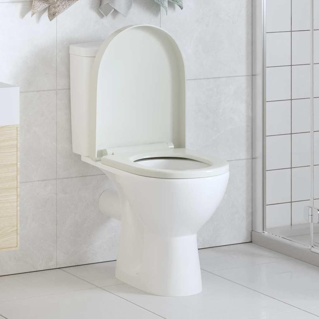 "im Angebot" Toilettensitz mit Absenkautomatik und Quick-Release Weiß Eckig - WC-Sitze CC503