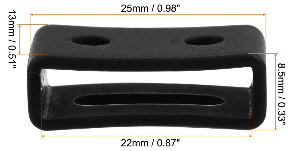 2 Stk. Uhrband Ersatzschlaufe Gummihalter fš¹r 22mm Breite Uhrenband Schwarz