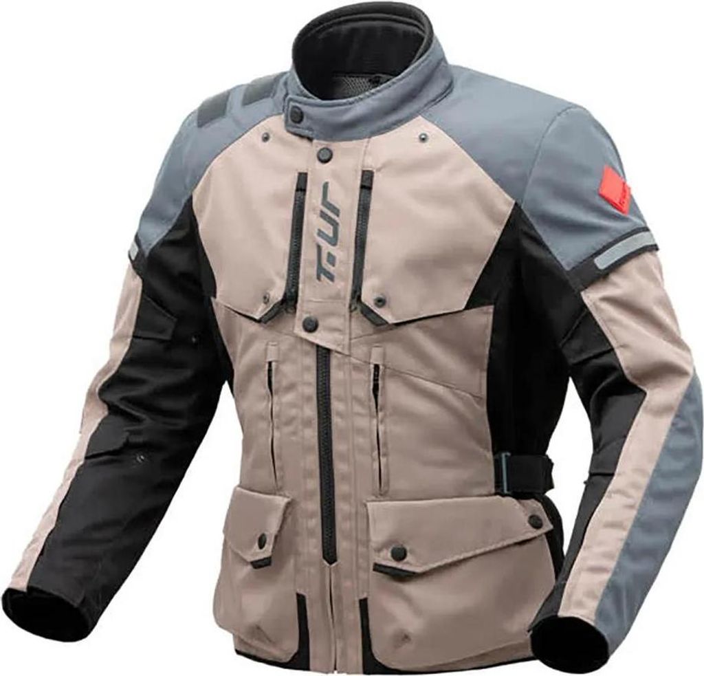 T.UR Waypoint Hydroscud Jacke Sand/Grau 3-Lagen Genehmigt größe S