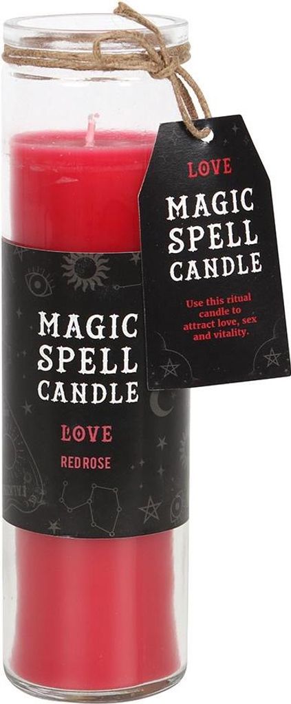 Something Different - "Love Magic Spell" Rohr Kerze, Rote Rose SD10639 (Einheitsgröße) (Rot/Transparent)