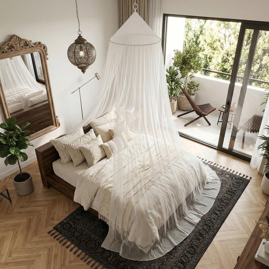 SEKEY Moskitonetz Bett für Doppelbett und Einzelbett – Produktbild 