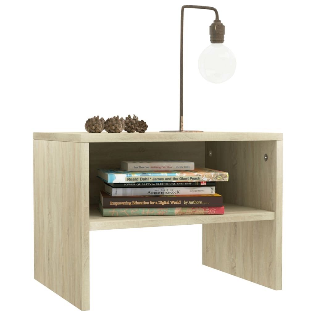 " "2er Set Nachttisch Modernes - Nightstand/Nachtschrank für Schlafzimmer - Sonoma-Eiche 40x30x30 cm Holzwerkstoff NeuMöbel 5223732