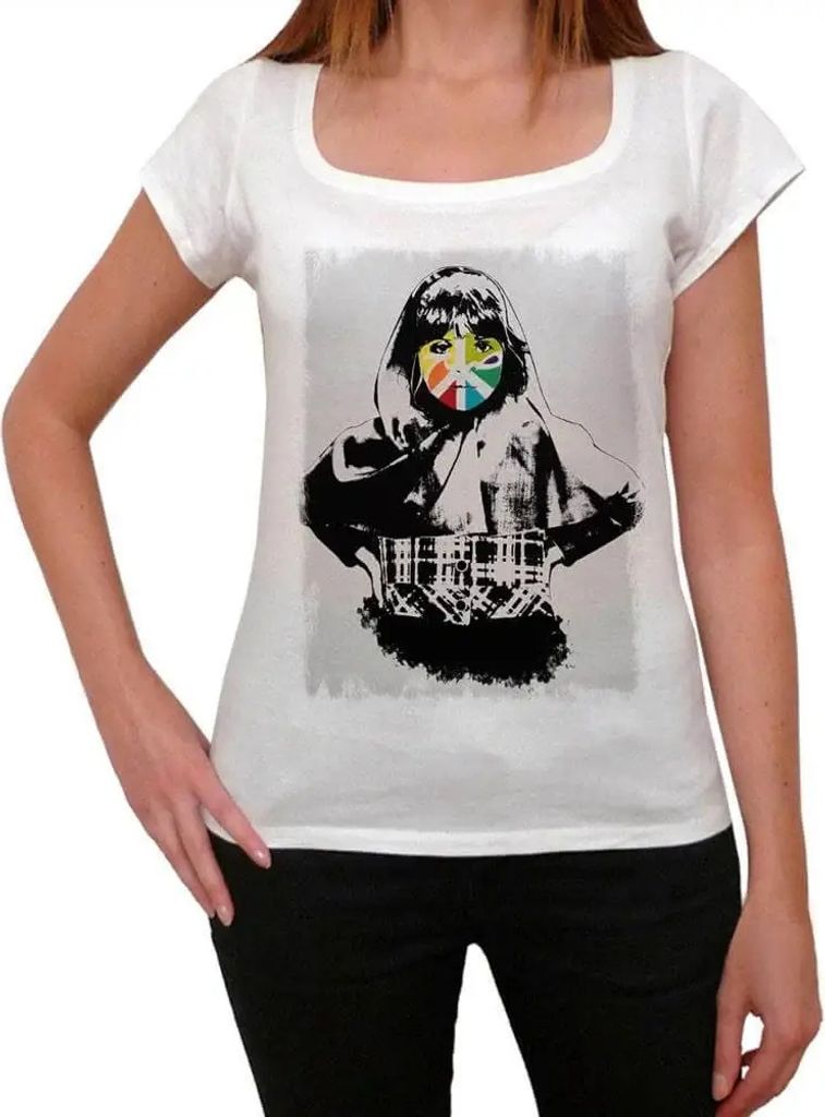 Damen Grafik T-Shirt Straßenkunst 4 – Street Art 4 – Öko-Verantwortlich Vintage Jahrgang Kurzarm Lustige Druck Geburtstag Geschenk Frau
