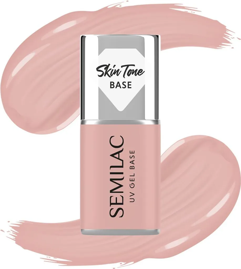 Semilac Cover Base Pale Beige 7,2ml - Base de Construction Teintée Nude