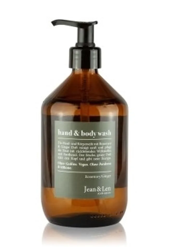 Jean & Len Rosemary & Ginger Shower Gel 500ml - Energizzante Naturale