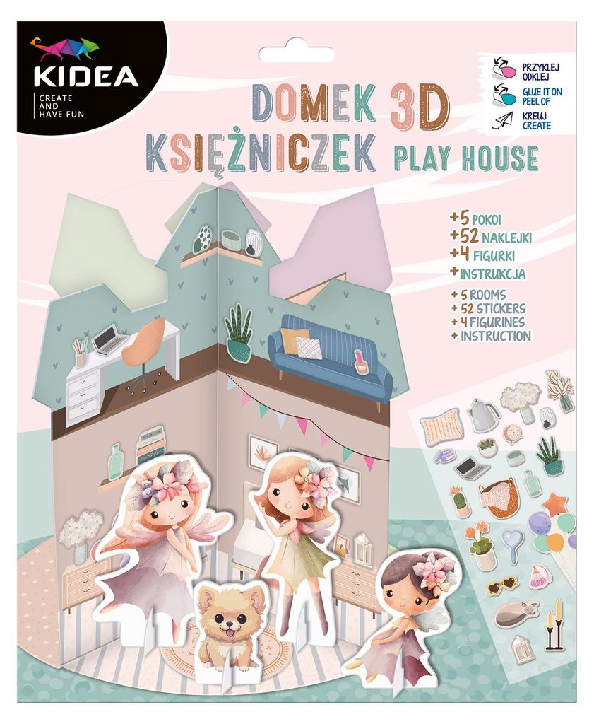 KIDEA Kreativset 3D Prinzessinnenhaus 52 Aufkleber 4 Produktbild 