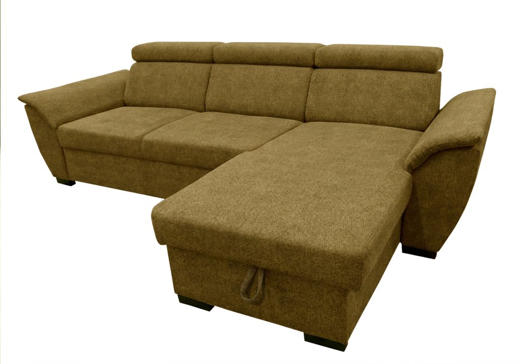 Modernes Ecksofa Stella khaki mit eleganter Verarbeitung – Polsterecke in stilvollem Design